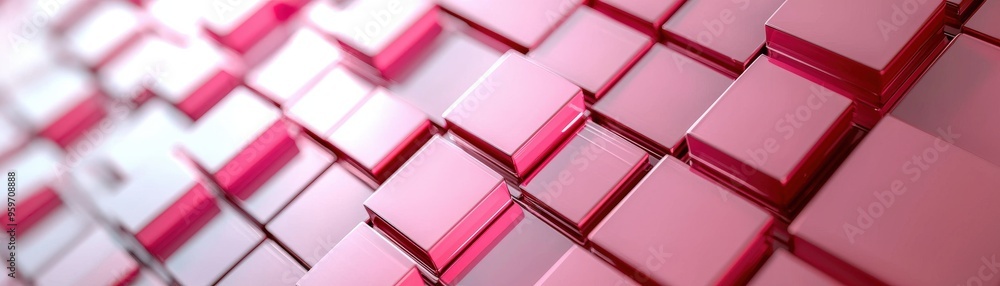 Abstract 3D pink squares with varying depths, crisp edges, and intricate light reflections. Abstract and Minimalistic Design Backgrounds Abstract 3D pink squares with varying depths, crisp edges, and intricate light reflections. Abstract and Minimalistic Design Backgrounds