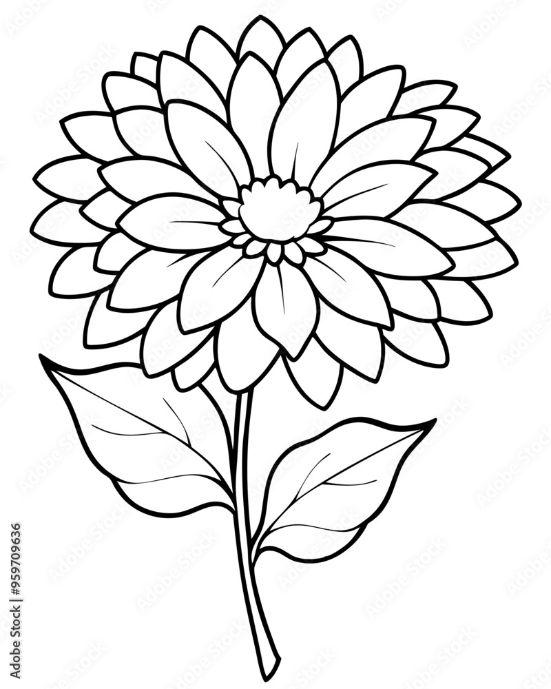 aster flower outline black and white cute coloring pages aster flower outline black and white cute coloring pages