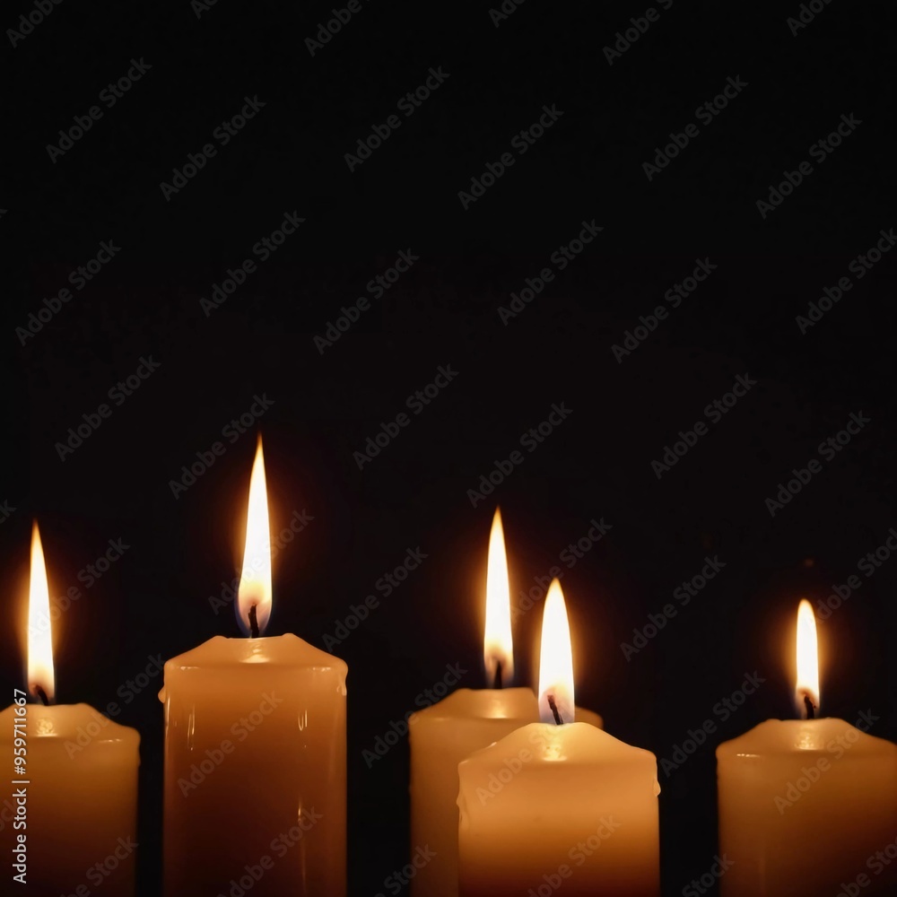 Soft light from flickering candles illuminates tranquil scene, inviting calming ambiance. Expression of regret, eternal memory and mourning. Religious ritual cult. Moments of reflection serenity. AI Soft light from flickering candles illuminates tranquil scene, inviting calming ambiance. Expression of regret, eternal memory and mourning. Religious ritual cult. Moments of reflection serenity. AI