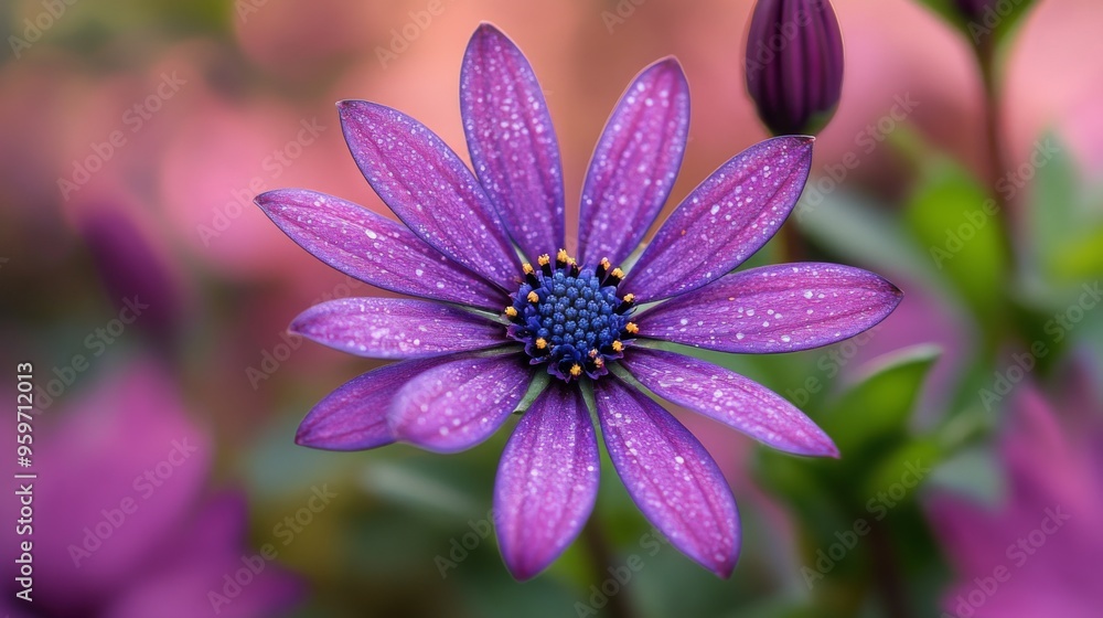 Vibrant Purple Daisy Reaching Full Bloom Vibrant Purple Daisy Reaching Full Bloom