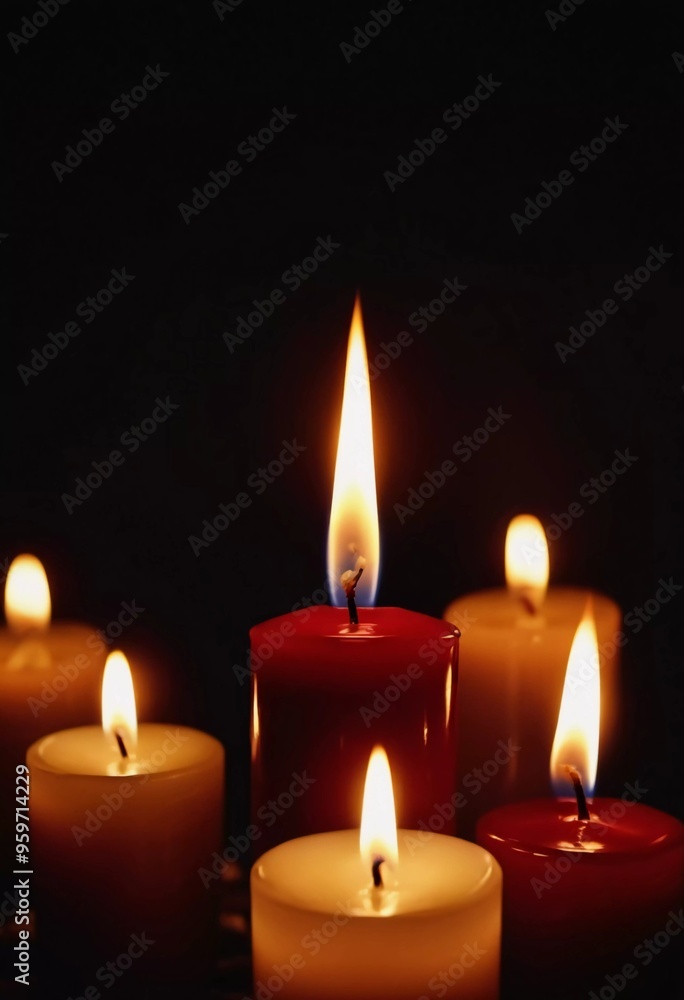Soft light from flickering candles illuminates tranquil scene, inviting calming ambiance. Expression of regret, eternal memory and mourning. Religious ritual cult. Moments of reflection serenity. AI Soft light from flickering candles illuminates tranquil scene, inviting calming ambiance. Expression of regret, eternal memory and mourning. Religious ritual cult. Moments of reflection serenity. AI