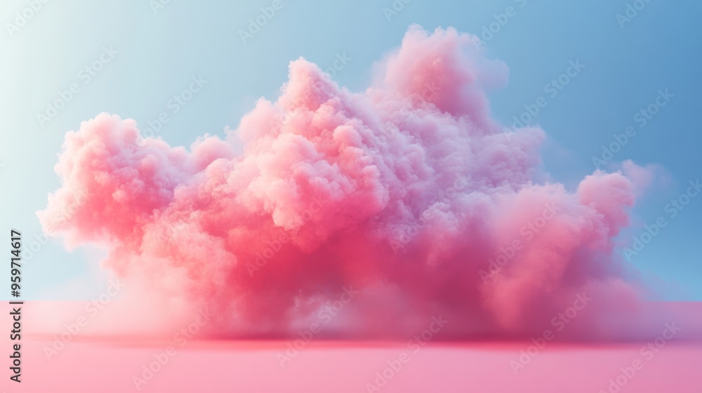 Pink Cloud in Dreamy Pastel Sky Pink Cloud in Dreamy Pastel Sky