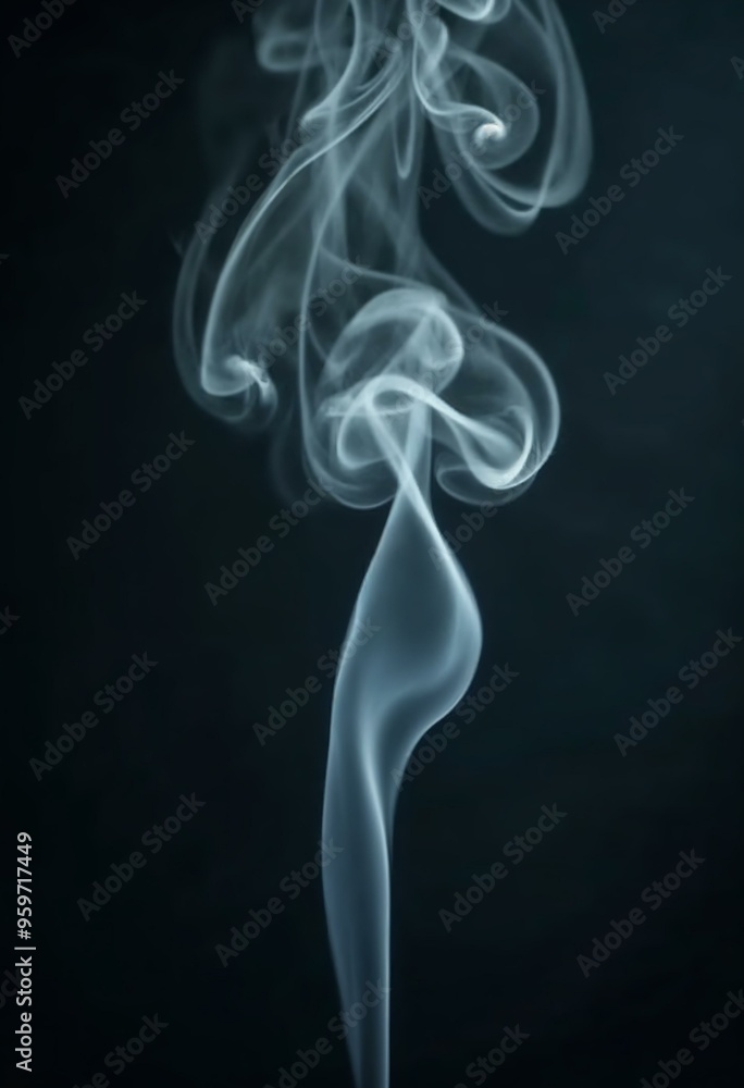 Obraz premium Abstract Smoke Trails. Wispy smoke patterns against a dark background. Art, mystery, and ethereal beauty.