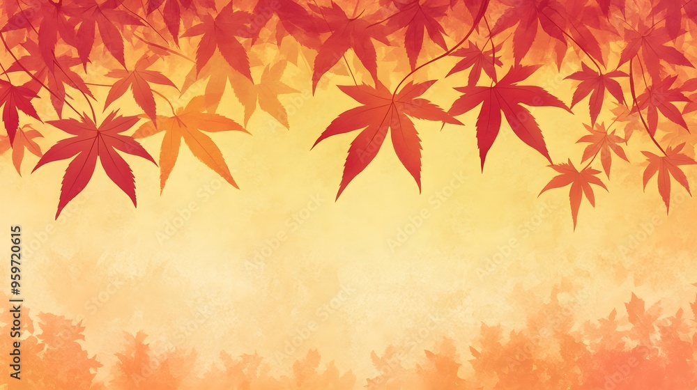 A delicate illustration of autumn maple leaves in warm shades of orange, red, and yellow, scattered across the top and sides of the frame. A delicate illustration of autumn maple leaves in warm shades of orange, red, and yellow, scattered across the top and sides of the frame.