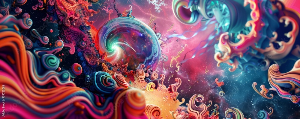Psychedelic collage with vibrant colors and swirling patterns, 4K hyperrealistic photo Psychedelic collage with vibrant colors and swirling patterns, 4K hyperrealistic photo