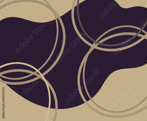 A half-circle design with a two-tone background in  wine and puurple photo