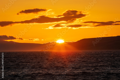 Golden Serenity Sunset Over Kihei, Maui photo