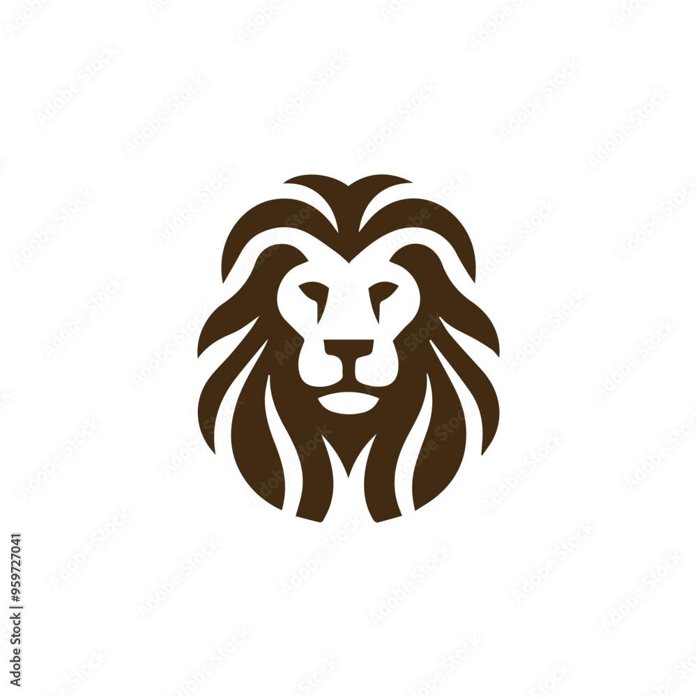 Obraz premium Minimalist lion logo