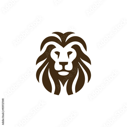 Minimalist lion logo