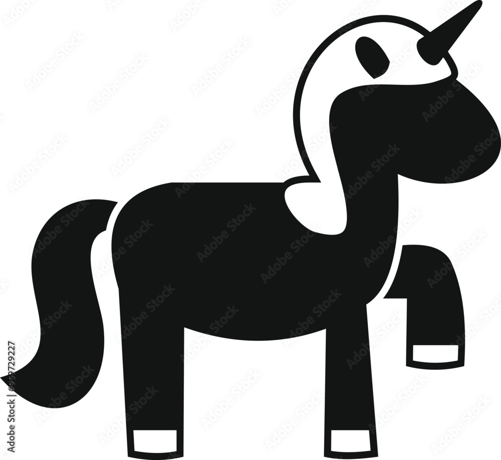 Fototapeta premium Simple flat design icon of a mythical creature for stickers, prints, apparel and branding