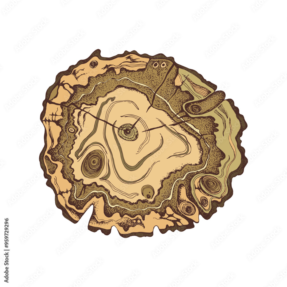 Tree rings wooden cross section Tree rings wooden cross section