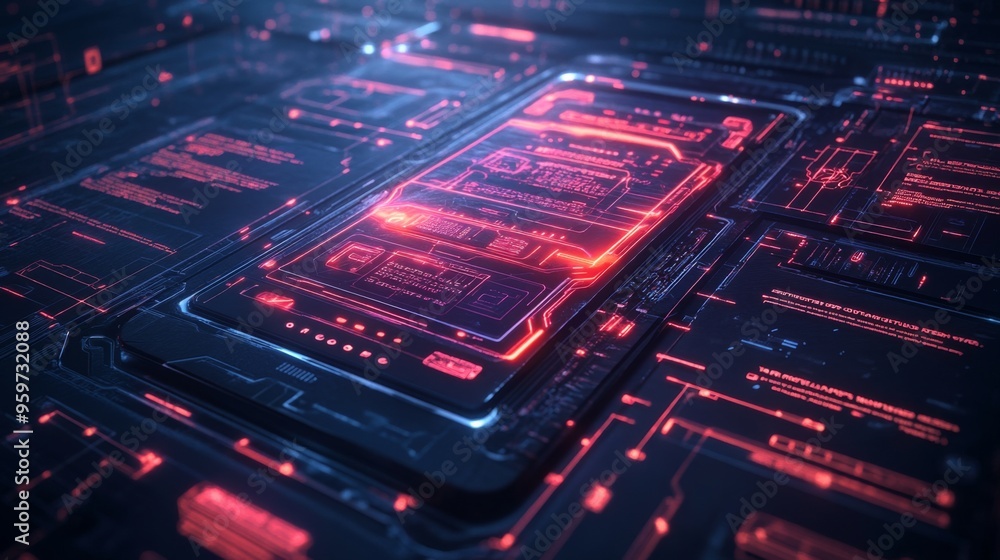 Fototapeta premium Futuristic Digital Interface Concept