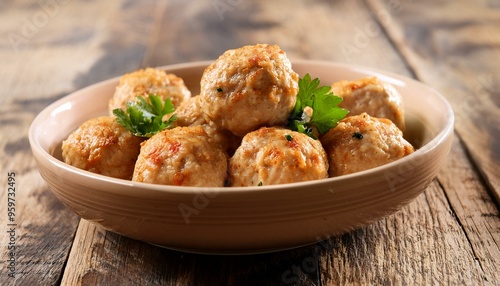 chicken meatballs in bowl