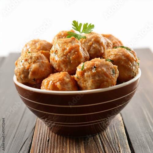 chicken meatballs in bowl