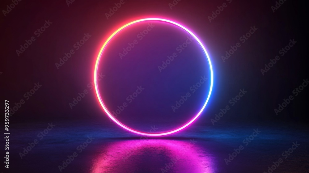 Abstract Neon Light Circle Abstract Neon Light Circle