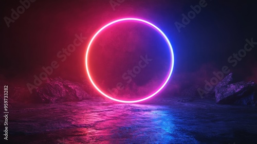 Wallpaper Mural Neon Portal Fantasy Landscape Torontodigital.ca