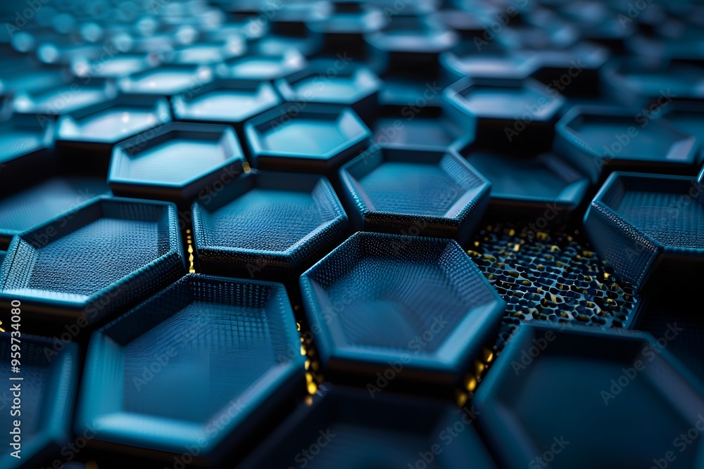 Intricate Hexagonal Pattern with a Futuristic Touch Intricate Hexagonal Pattern with a Futuristic Touch