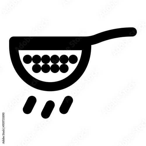 colander, strainer, sieve, kitchen, utensils outline icon