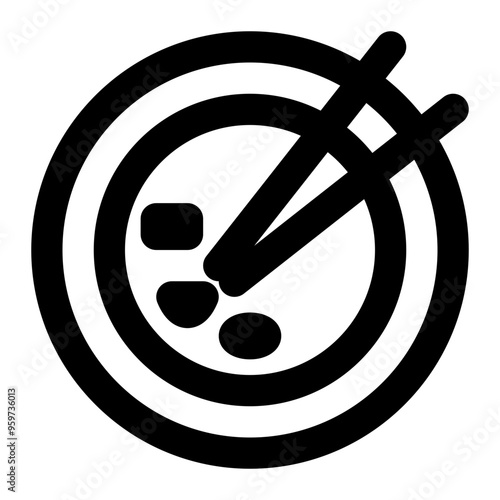 plate, dish, food, kitchen, utensils outline icon
