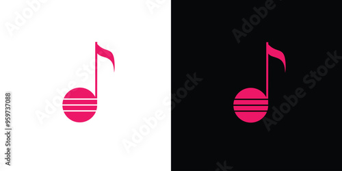 Unique and modern guitar logo design