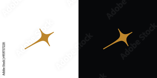 Simple and Unique star icon logo design photo