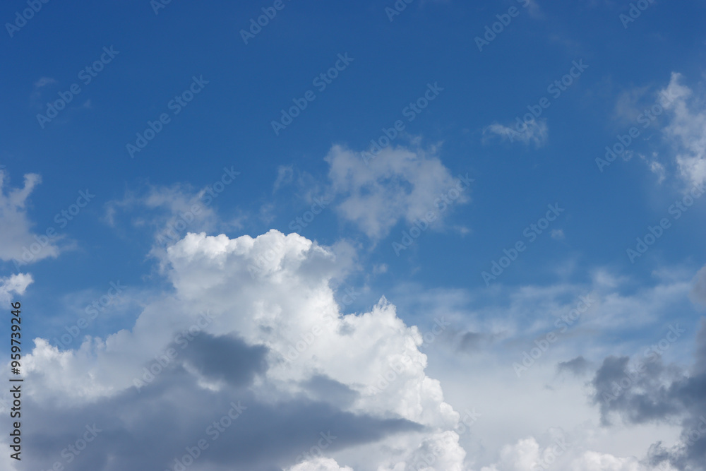 White cloud or cloudscape with blues clear sky in sunny day on rain season, weather forecast and climate change concept, copy space for text White cloud or cloudscape with blues clear sky in sunny day on rain season, weather forecast and climate change concept, copy space for text