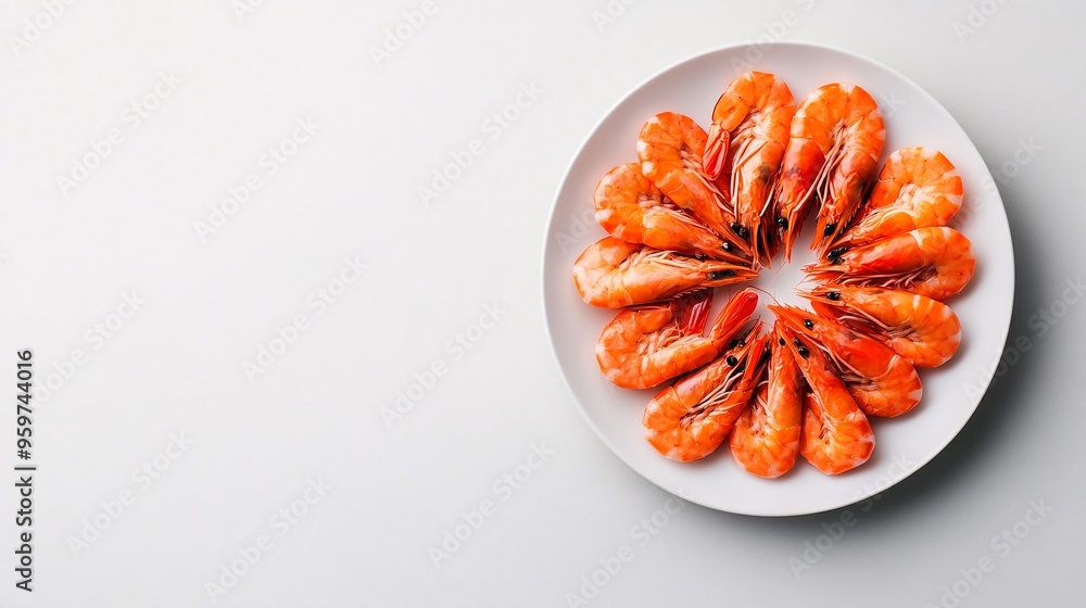 cooked shrimp served on a plate cooked shrimp served on a plate