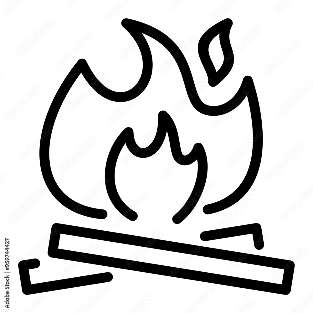 Campfire line icon. Bonfire line icon. flaming, warmth, burn, flame, heat, concepts, burnt, hiking, outline, fire, graphic Campfire line icon. Bonfire line icon. flaming, warmth, burn, flame, heat, concepts, burnt, hiking, outline, fire, graphic