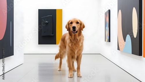 Capture the charm and loyalty of one of the most beloved dog breeds with this high-quality image of a Golden Retriever.