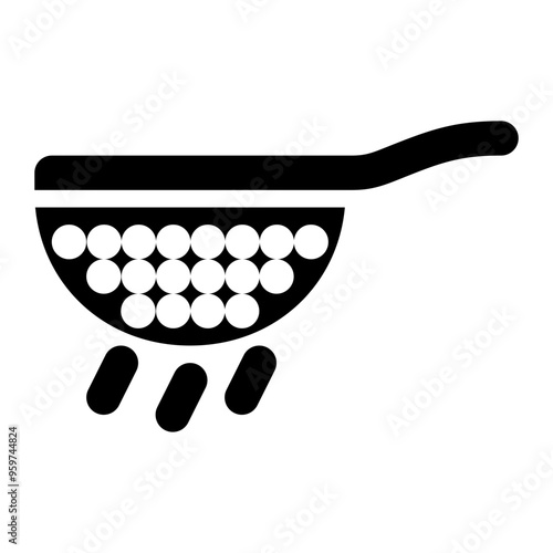 colander, strainer, sieve, kitchen, utensils solid or glyph icon