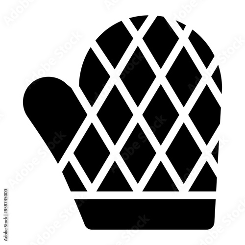 oven glove, mitten, gloves, kitchen, cooking solid or glyph icon