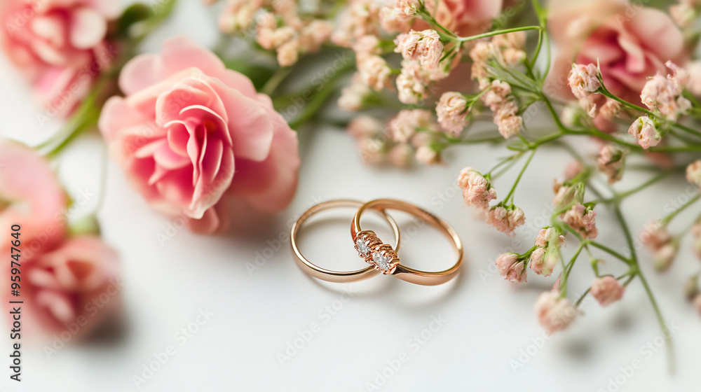bride and groom with white dress, wedding table setting wedding cake and decoration rings bride and groom with white dress, wedding table setting wedding cake and decoration rings