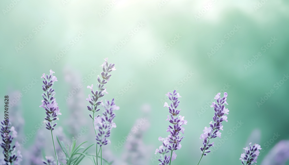 Obraz premium A single pastel color, such as mint green or lavender, providing a soothing and simple backdrop