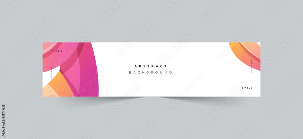 Fototapeta premium Abstract gradient creative background linkedin banner template