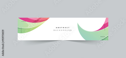 Modern abstract gradient shapes linkedin banner template