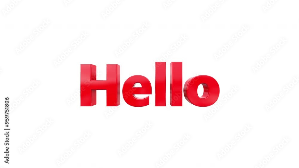 3d Animation of Hello Text, Animated Hello, word hello with chroma key background and alpha matte channel. 3d Animation of Hello Text, Animated Hello, word hello with chroma key background and alpha matte channel.