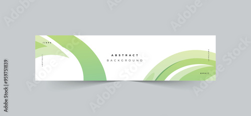 Modern abstract gradient shapes background linkedin banner template