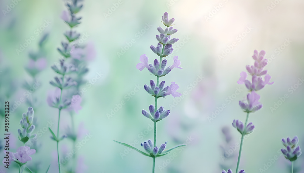 Fototapeta premium A single pastel color, such as mint green or lavender, providing a soothing and simple backdrop