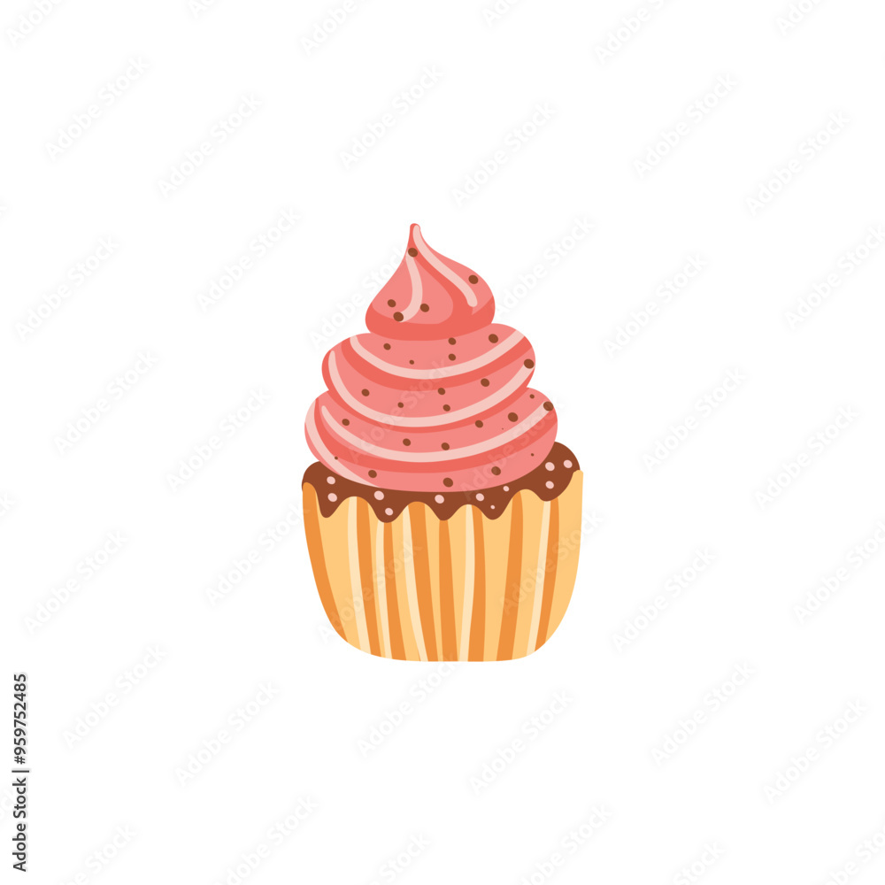 Doodle cream cake. Handmade design elements. Valentine's day. Stickers. Doodle cream cake. Handmade design elements. Valentine's day. Stickers.