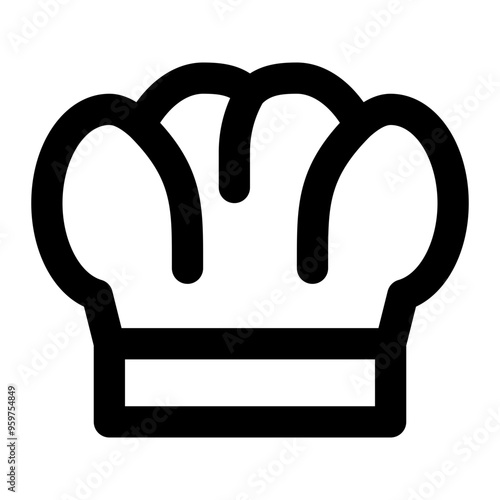 chef hat, toque hat, cooking, hat, cap outline icon