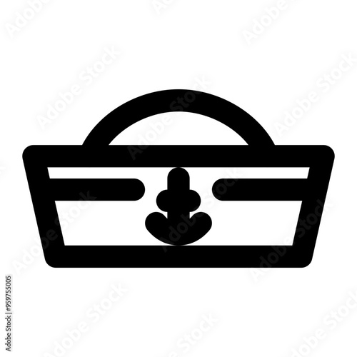 sailor hat, seaman, mariner, hat, cap outline icon