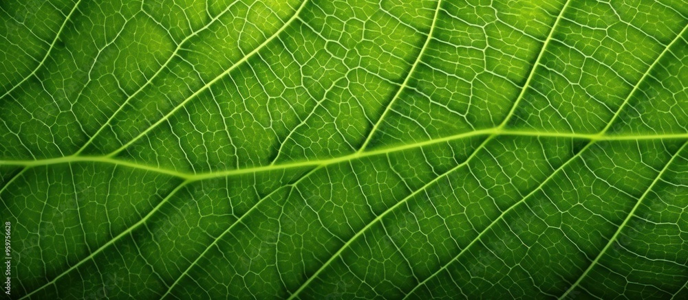 Close-Up View of a Leaf's Veins Close-Up View of a Leaf's Veins