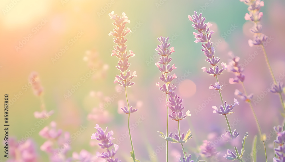 Obraz premium A single pastel color, such as mint green or lavender, providing a soothing and simple backdrop