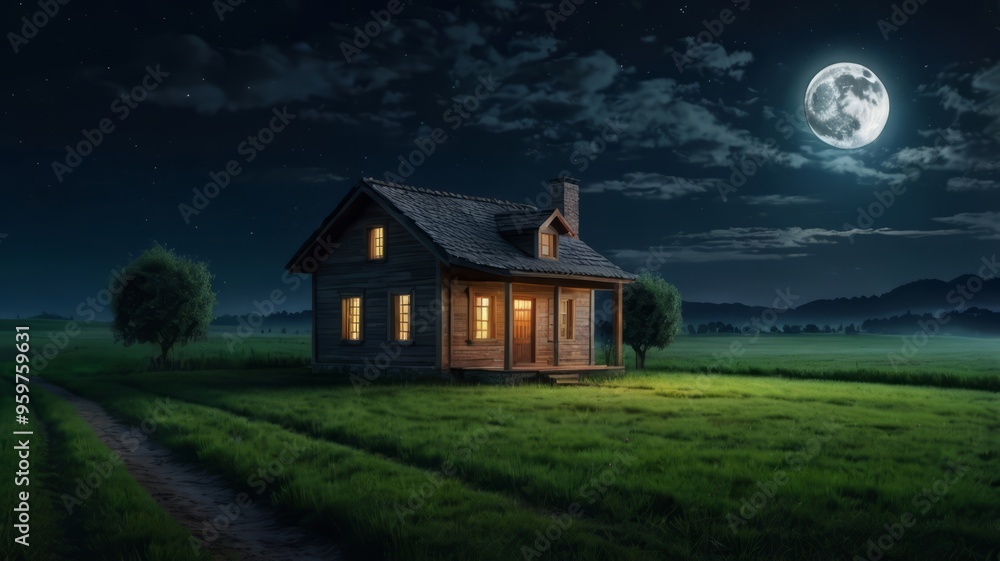 Luminous Calm: The Peace of a Moonlit Night Luminous Calm: The Peace of a Moonlit Night