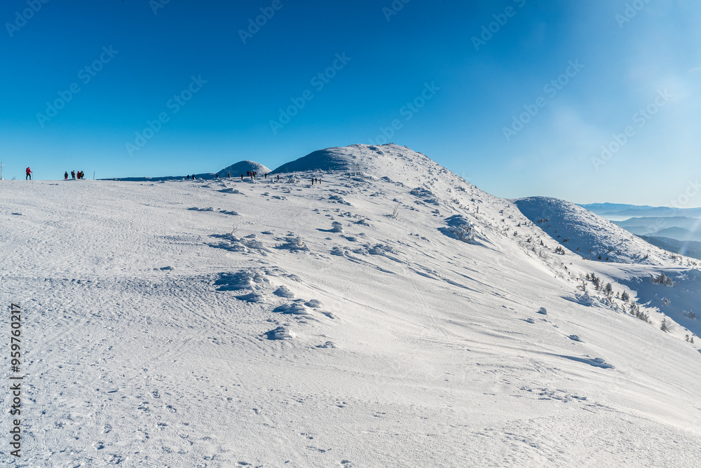 Winter in Mala Fatra mountains - view near Snilovske sedlo mountain pass Winter in Mala Fatra mountains - view near Snilovske sedlo mountain pass