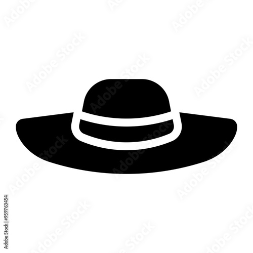 cartwheel hat, women, hat, cap, noble solid or glyph icon