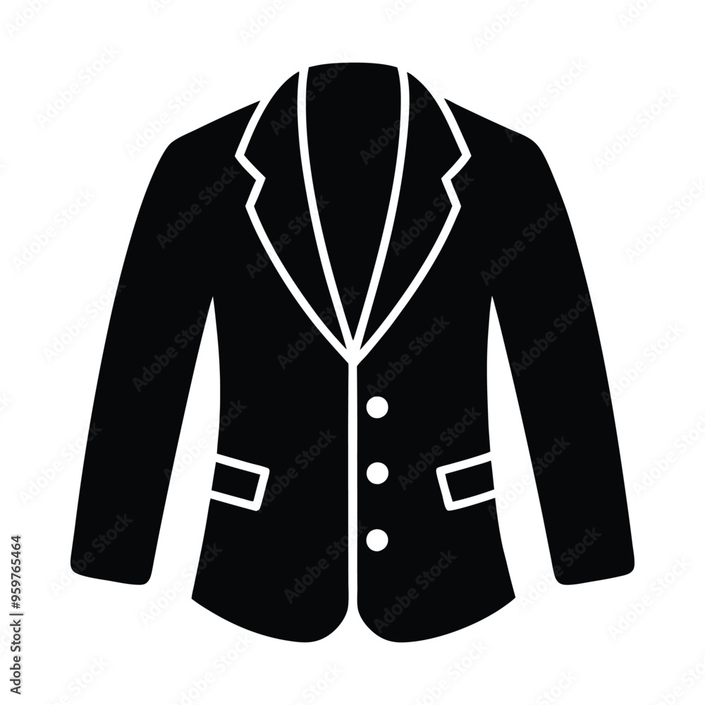 Blazer Silhouette vector illustration style design Blazer Silhouette vector illustration style design
