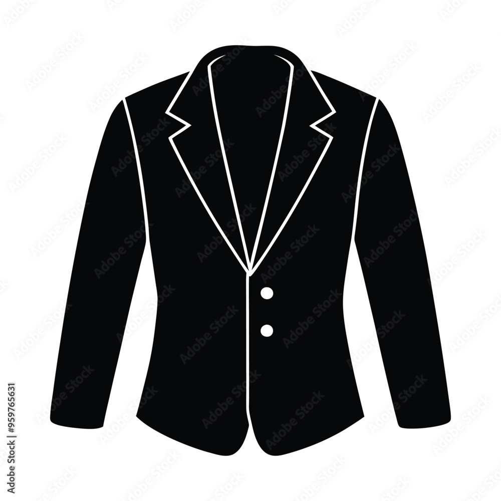 Blazer Silhouette vector illustration style design Blazer Silhouette vector illustration style design