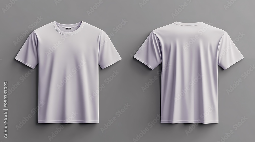 White T Shirt Mockup Front and Back View White T Shirt Mockup Front and Back View