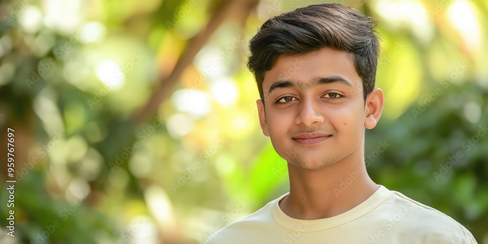 A close-up portrait of a young Indian or Pakistani man wearing a casual t-shirt, with a blurred background. A close-up portrait of a young Indian or Pakistani man wearing a casual t-shirt, with a blurred background.